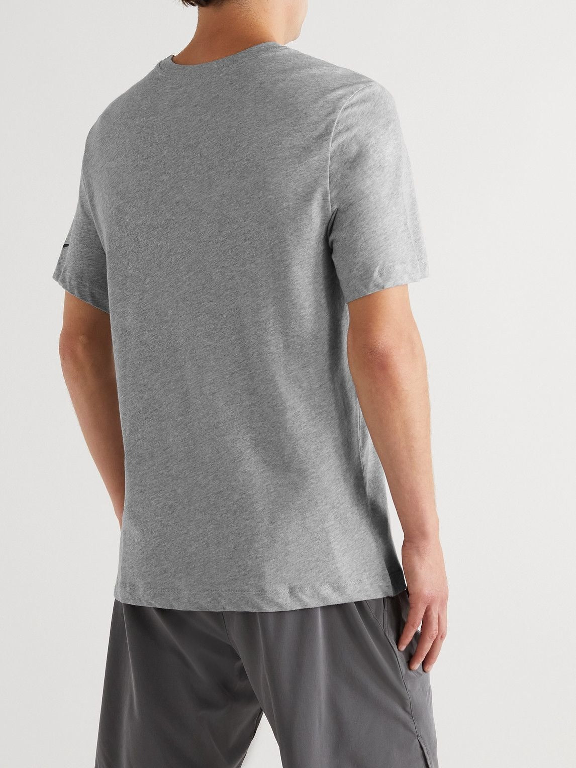 Nike Tennis - Rafa Logo-Print Dri-FIT Cotton-Blend Jersey Tennis T-Shirt - GRAY